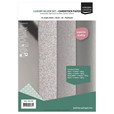 Vaessen Creative Cardstock (Textur) - Luxury Silver